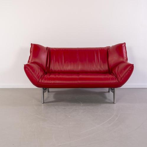ACTIE!! 2x Leolux Tango 2-zits/192cm Bank Rood - Gepolijst, Huis en Inrichting, Banken | Bankstellen, Zo goed als nieuw, Rechte bank