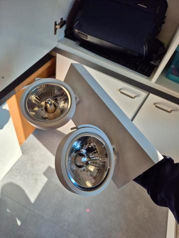 Moderne QAZQA Plafondlamp – 2-lichts Spotlamp beschikbaar voor biedingen