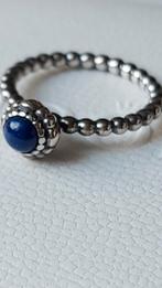 Originele Pandora zilveren bolletjes ring maat 56 blauw, 18 tot 19, Blauw, Ophalen of Verzenden, Zo goed als nieuw