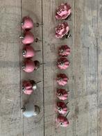 Deurknop of ladeknop keramiek roze vintage, Gebruikt, Ophalen