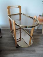 Prachtig drank push trolley/serveer wagen/theewagen MOET WEG, Huis en Inrichting, Tafels | Bijzettafels, Ophalen, 55 tot 75 cm