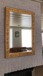 Spiegel 95 c 65 cm goud kleurige lijst, Ophalen, Rechthoekig, Minder dan 100 cm