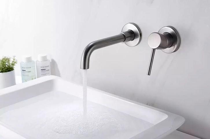 Inbouwkraan – Nieuw in Doos – Compleet pakket!, Doe-het-zelf en Verbouw, Sanitair, Nieuw, Kraan, Chroom, Koper, Ophalen