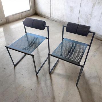 Set 2x Mario Botta Prima chair Alias 1980s full black beschikbaar voor biedingen