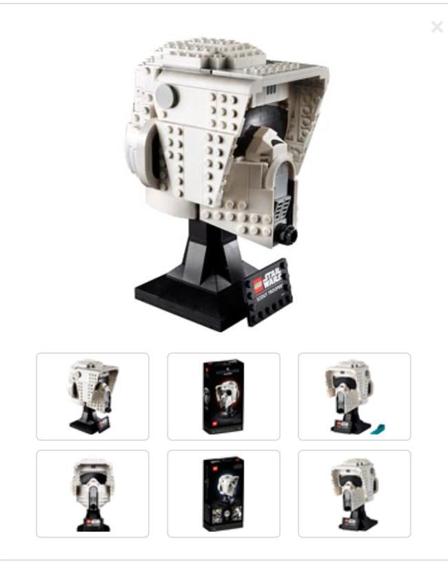 LEGO Star Wars Scout Trooper Helmet - 75305, Kinderen en Baby's, Speelgoed | Duplo en Lego, Zo goed als nieuw, Lego, Complete set