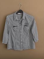 Blauw-wit geruite dames blouse met 3/4 mouw, Blauw, Maat 42/44 (L), Bonita, Ophalen of Verzenden