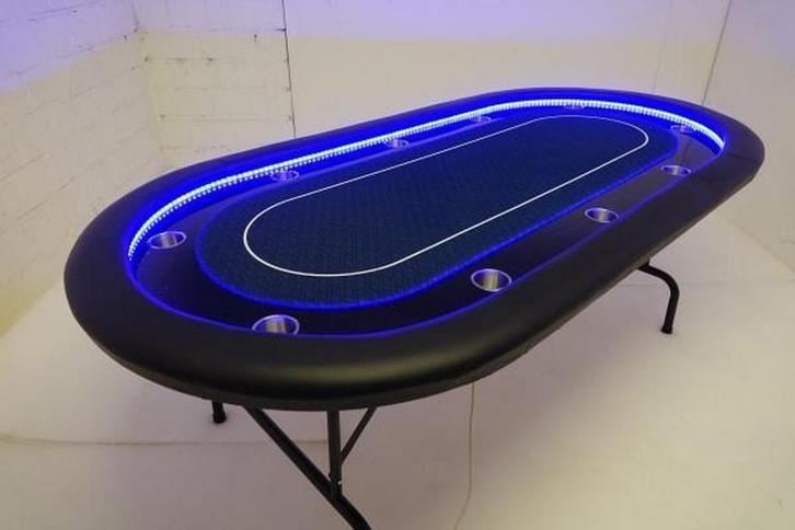 4x Pokertafel LED nieuw speel kaarten casino black tafel, Hobby en Vrije tijd, Gezelschapsspellen | Kaartspellen, Zo goed als nieuw