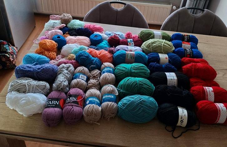 Breigaren Acryl/Katoen Haakgaren - Groot Pakket, Hobby en Vrije tijd, Breien en Haken, Gebruikt, Breien of Haken, Wol of Garen