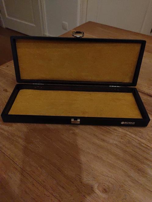 Houten opbergdoosje zwart sierradendoosje, Sieraden, Tassen en Uiterlijk, Beautycases, Nieuw, Zwart, Ophalen of Verzenden