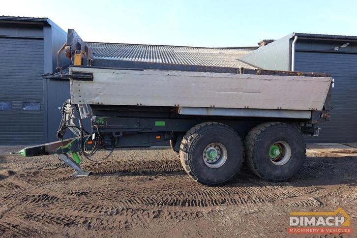 Joskin 22-45/50TP Joskin 22m3 kieper met starre assen en mil, Auto's, Vrachtwagens, Bedrijf, Te koop, Aanhangers en Opleggers