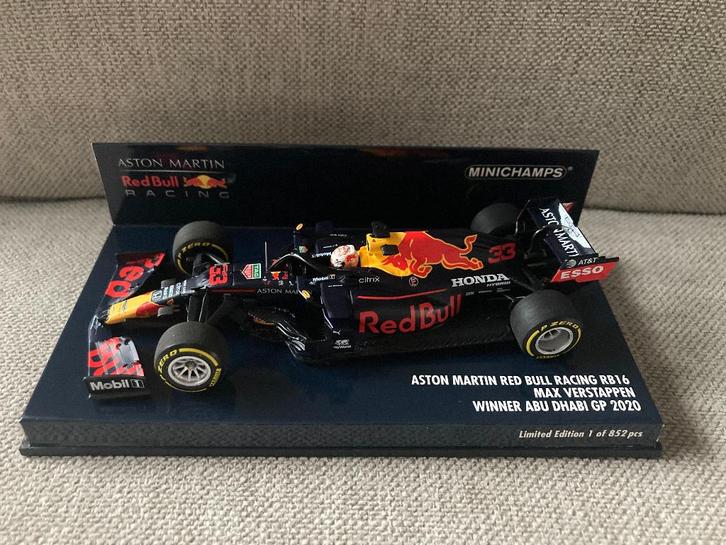 ✅ Max Verstappen 1:43 Winner Abu Dhabi GP 2020 Red Bull RB16, Verzamelen, Automerken, Motoren en Formule 1, Nieuw, Formule 1, Ophalen of Verzenden