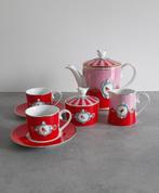 Pip Studio Love Birds rood roze servies theepot melk suiker, Huis en Inrichting, Keuken | Servies, Overige typen, Ophalen of Verzenden