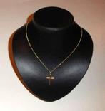 Ketting Kruis Doublé religieus, Nieuw, Ophalen of Verzenden, Goud, Overige materialen