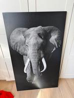 Olifanten canvas schilderij groot (kleine beschadiging), Ophalen, Nieuw, Schilderij, 75 cm of meer