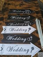 Trouwlocatie bordje 6 stuks hh, Onbekend, Ophalen of Verzenden, Zo goed als nieuw, Losse verkoop