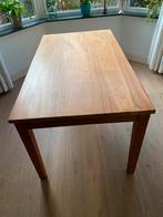 Teak houten tafel, Ophalen, 50 tot 100 cm, Zo goed als nieuw, Vijf personen of meer