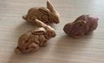 3 kleine KONIJNTJES, Ophalen of Verzenden, Zo goed als nieuw, Overige soorten, Beeldje of Figuurtje