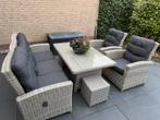 Tuinset - Dining loungeset verstelbaar, Tuin en Terras, Tuinsets en Loungesets, Ophalen, Zo goed als nieuw, Wicker, Bank