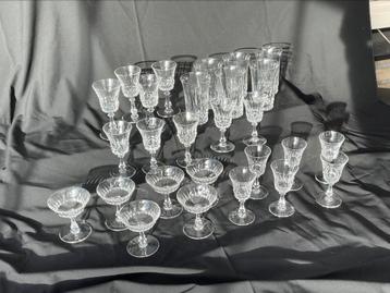 Vintage kristal glasservies Glendale Val Saint Lambert beschikbaar voor biedingen