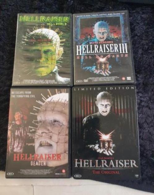 Te koop 4 dvds hellraiser - hellworld - deader - original cl, Cd's en Dvd's, Dvd's | Horror, Zo goed als nieuw, Overige genres