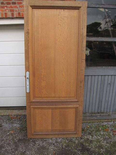 226hx96br Geloogd eiken paneeldeur, ook stoere schuifdeur, Ophalen
