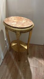 Antique sidetable - Antiek bijzettafeltje met marmeren blad, Ophalen, Overige materialen, Minder dan 55 cm, Gebruikt