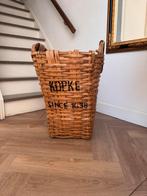 Grote gevlochten mand vintage, Ophalen, Rechthoekig, Riet, Mand