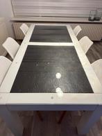 Eettafel met 6 stoelen, Ophalen, Gebruikt, Wit, Vijf, Zes of meer stoelen