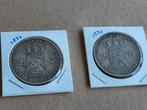 2x 2 1/2 Gulden 1870 Willem 3 - Mooie Staat!, Koning Willem III, Zilver, Ophalen of Verzenden, Losse munt