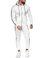SALES! 1424 Wit slim fit katoenen trainingspak maat L/XL, Maat 52/54 (L), Wit, Nieuw, Ophalen of Verzenden