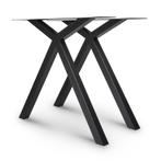 Stalen scissor poten set 4x4cm Y tafelpoten NiEUW! Y-poten x, Ophalen of Verzenden, Nieuw, Rond, 50 tot 100 cm