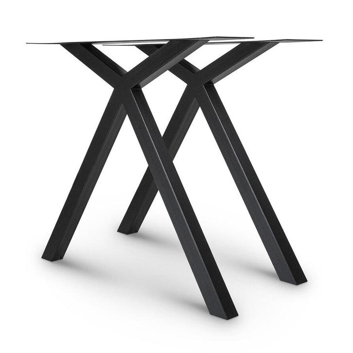 Stalen scissor poten set 4x4cm Y tafelpoten NiEUW! Y-poten x, Huis en Inrichting, Tafels | Eettafels, Nieuw, 50 tot 100 cm, Rond