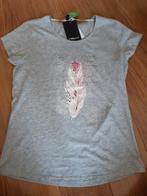 Jean Pascale grijs t-shirt met opdruk. Nieuw met kaartje. M, Maat 38/40 (M), Nieuw, Ophalen of Verzenden, Korte mouw