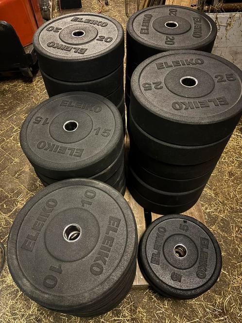 360 kg eleiko XF bumperplates - nieuwstaat, Sport en Fitness, Fitnessmaterialen, Zo goed als nieuw, Ophalen