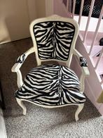 Barokstoel met Zebraprint, Ophalen, Gebruikt, Barok, Wit