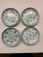 4x antieke Japanse porseleinen schoteltjes – Meiji, Ophalen of Verzenden