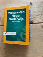 Wetteksten Hoger Onderwijs 2018-2019, Gelezen, Ophalen of Verzenden