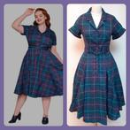 Vintage 50s stijl Collectif swing jurk Caterina, Collectif, Paars, Nieuw, Ophalen of Verzenden