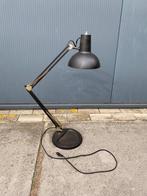 Grote vintage bureaulamp - zwart, Gebruikt, Vintage, Ophalen of Verzenden, Metaal