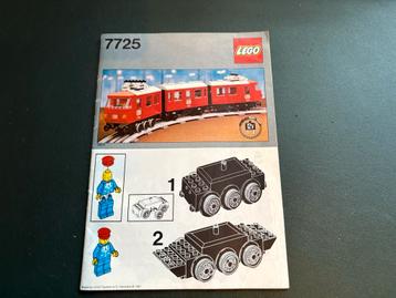 Lego 12v trein instructie boekje 7725 beschikbaar voor biedingen