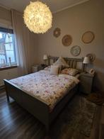 Ikea hemnes bed 160 olijfgroen kompleet, Ophalen, Zo goed als nieuw, Tweepersoons, Ikea