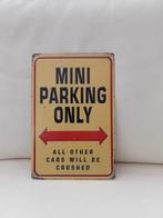 Metalen reclamebord Mini Parking Only, Reclamebord, Gebruikt, Ophalen of Verzenden