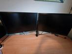 24 inch monitoren met monitorarm, Computers en Software, Monitoren, Ophalen, Zo goed als nieuw, 60 Hz of minder