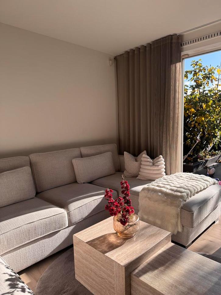 Hoekbank Decorwonen - 1 jaar oud, z.g.a.n.!, Huis en Inrichting, Banken | Bankstellen, Zo goed als nieuw, Hoekbank, Vierpersoons of meer