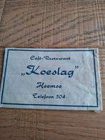Suikerzakje Café Restaurant Koeslag Heemse, Ophalen of Verzenden