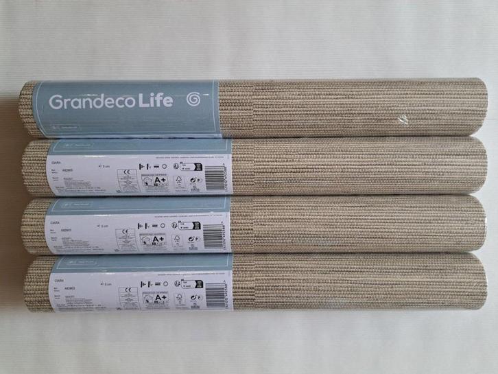 HOTEL CHIQUE TEXTIELLOOK BEHANG grijs beige taupe - A62903, Huis en Inrichting, Stoffering | Behang, Beige, Grijs, minder dan 10 m²