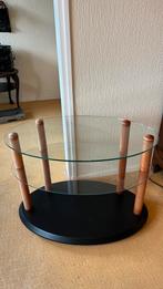 Retro Vintage tv meubel op wieltjes, Huis en Inrichting, Ophalen, Gebruikt, 50 tot 100 cm, Glas