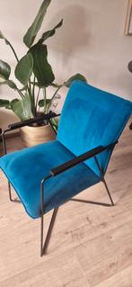 Zitmaxx Eet stoelen 4 stuks velvet blauw/groen, Huis en Inrichting, Stoelen, Ophalen, Zo goed als nieuw, Blauw