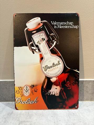Mancave Bar Café Wanddecoratie metalen bordje Grolsch bier beschikbaar voor biedingen