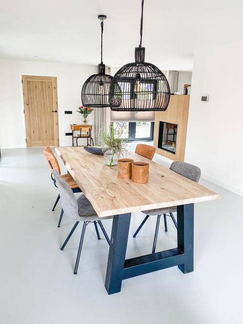 Massief eiken tafelbladen | Boomkant | Snelle levering!, Huis en Inrichting, Tafels | Eettafels, Nieuw, 50 tot 100 cm, 200 cm of meer